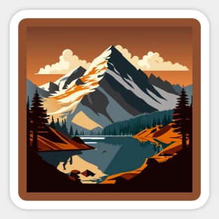 Mountain hiking trip Sticker